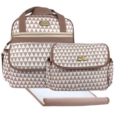Kit Mochila E Bolsas Maternidade Prima Baby Bege