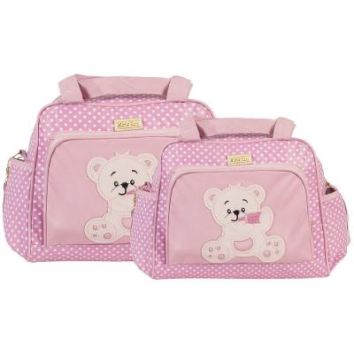 Kit Bolsas Maternidade Ursinho Baby Passeio Rosa