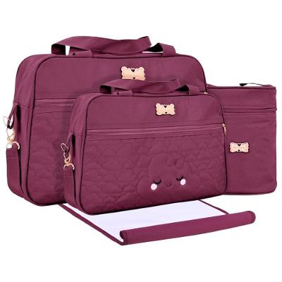 Kit Bolsas Maternidade Nuvem Class Baby Vinho