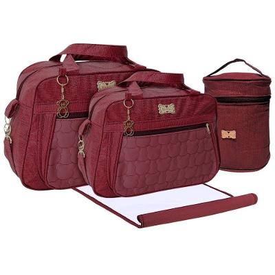 Kit Bolsas Maternidade Baby Deluxe Vinho