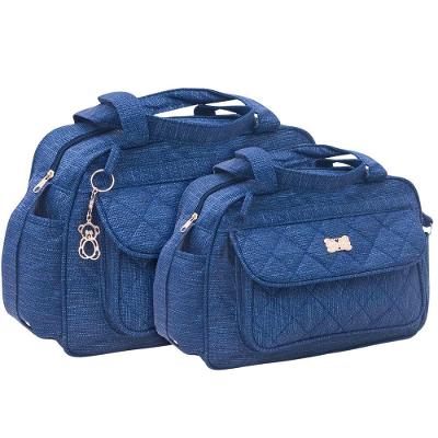 Kit Bolsas Maternidade Matelassê Classic Azul Marinho