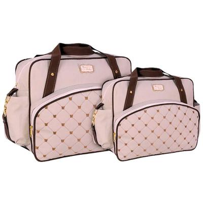 Kit Bolsas Maternidade Bordado Baby Royal Gold Bege