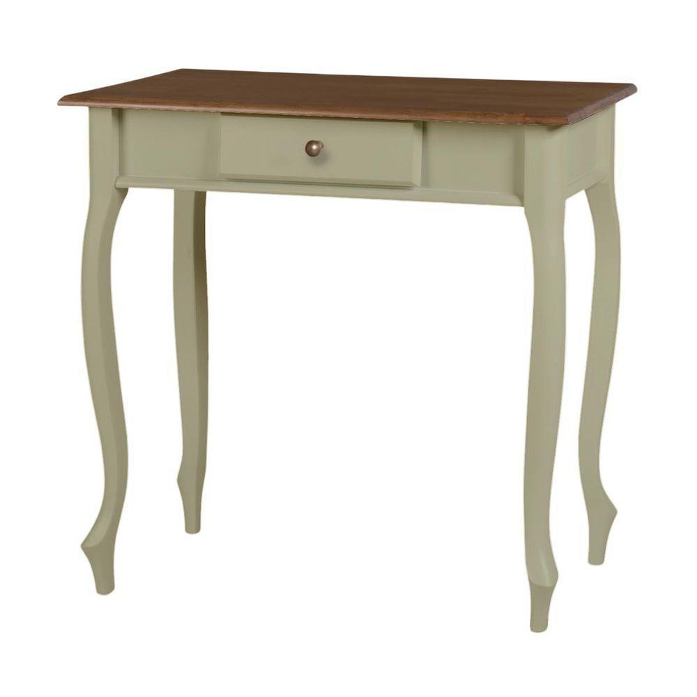 Aparador De Sala Rústico Madeira 1 Gavetas Pés Luiz Xv - Verde Chá Laca Com Tampo Imbuia Glazer - 1