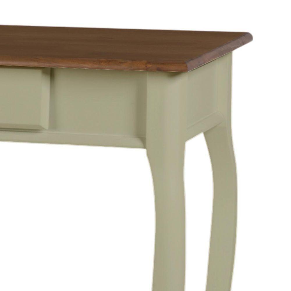 Aparador De Sala Rústico Madeira 1 Gavetas Pés Luiz Xv - Verde Chá Laca Com Tampo Imbuia Glazer - 3