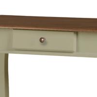 Aparador De Sala Rústico Madeira 1 Gavetas Pés Luiz Xv - Verde Chá Laca Com Tampo Imbuia Glazer