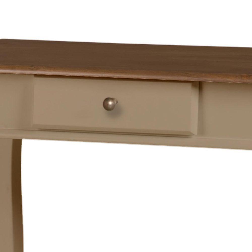 Aparador De Sala Rústico Madeira 1 Gavetas Pés Luiz Xv - Amêndoa Com Tampo Imbuia Glazer - 3