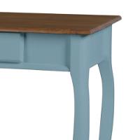 Aparador De Sala Rústico Madeira 1 Gavetas Pés Luiz Xv - Azul Céu Laca Com Tampo Imbuia Glazer - 3