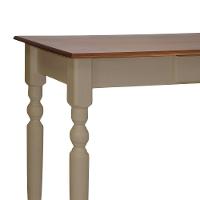 Aparador De Sala Ou Escrivaninha Rústico Madeira 1 Gavetas Com Pés Torneados - Amêndoa Com Tampo E Base Imbuia Glazer