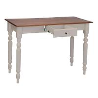 Aparador De Sala Ou Escrivaninha Rústico Madeira 1 Gavetas Com Pés Torneados - Nude Laca Com Tampo Imbuia Glazer - 5