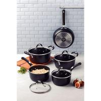 Jogo De Panelas Tramontina Mônaco Induction Em Alumínio Antiaderente Starflon Premium Preto 5 Peças - 6