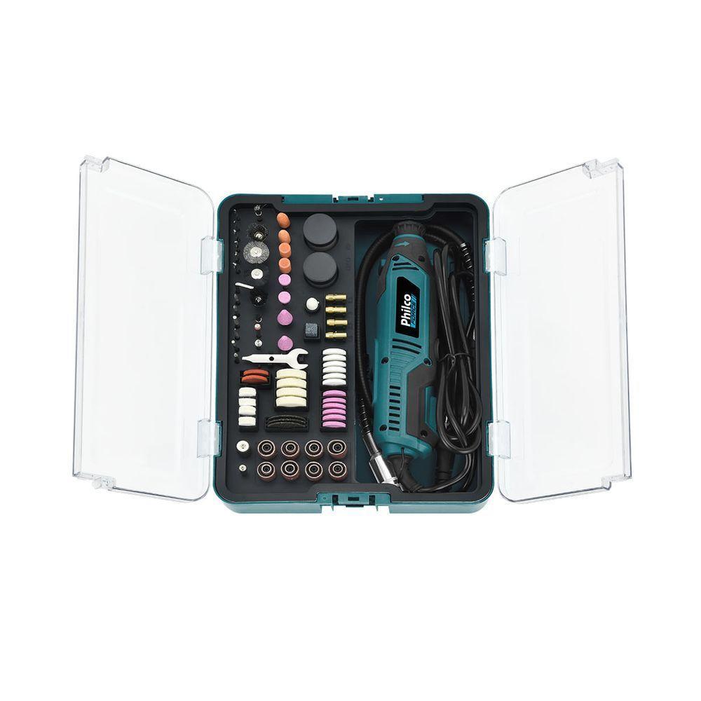 Micro Retifica Philco PRT180 120 Acessórios + Eixo Flexível 110V - 2