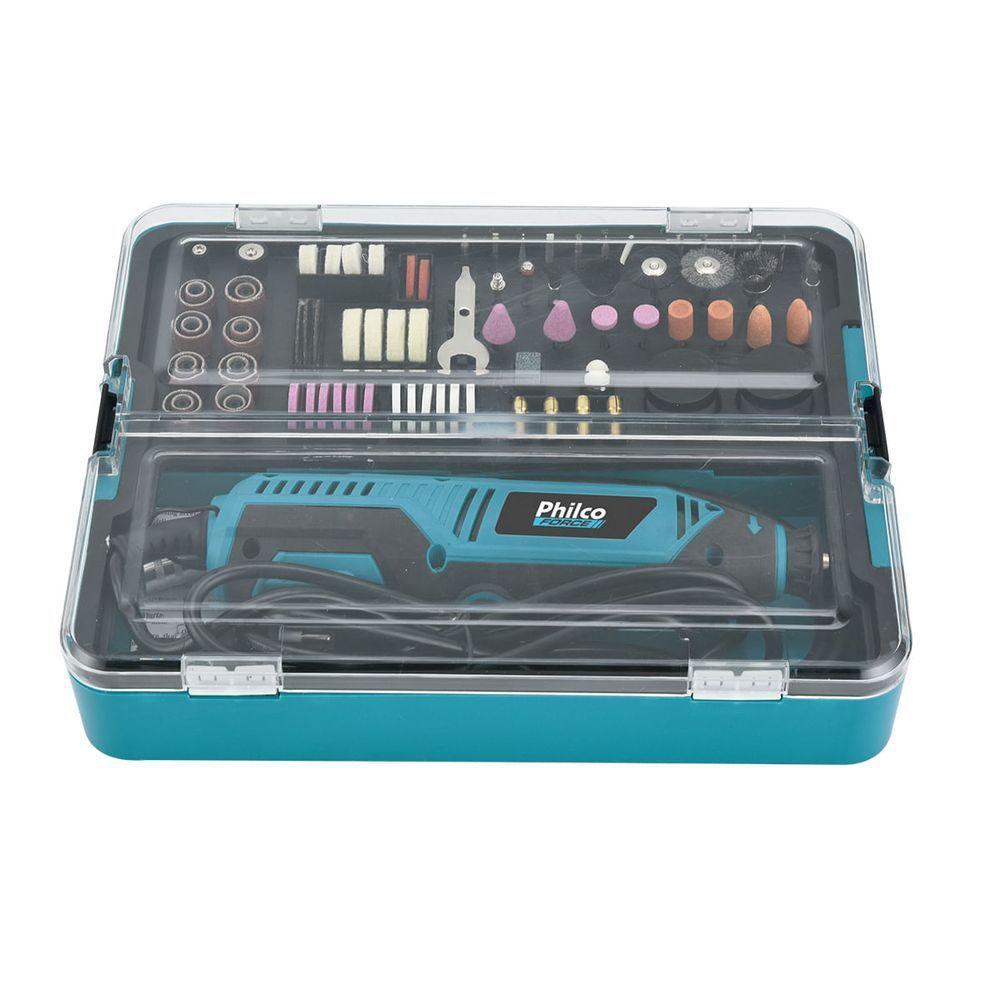 Micro Retifica Philco PRT180 120 Acessórios + Eixo Flexível 110V - 3