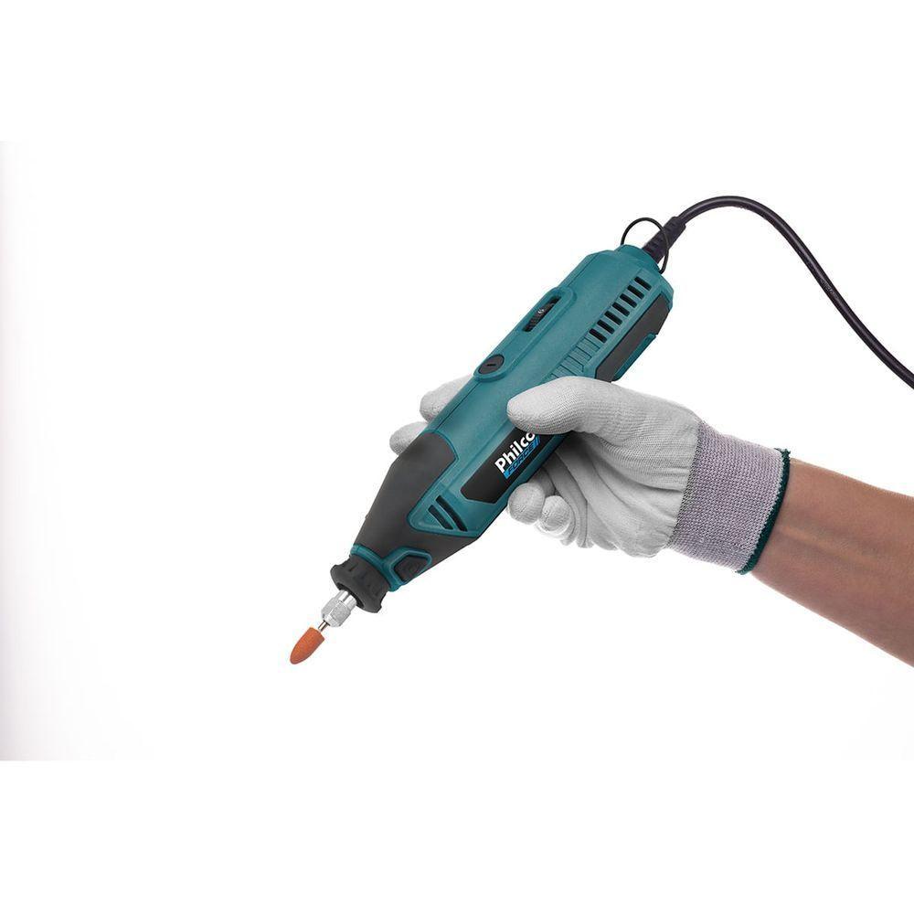 Micro Retifica Philco PRT180 120 Acessórios + Eixo Flexível 110V - 4