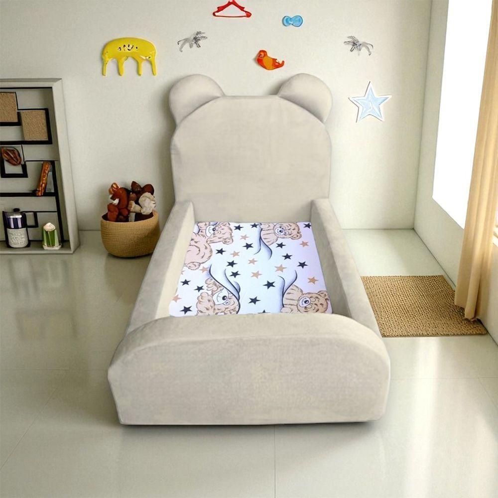 Cama Montessoriana Juvenil Segura E Confortável Soft Com Colchão Marfim - 1