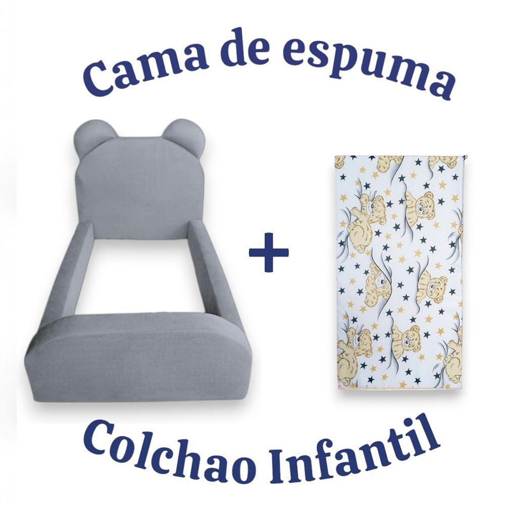Cama Infantil Segura E Confortável Soft Com Colchão Cinza - 2