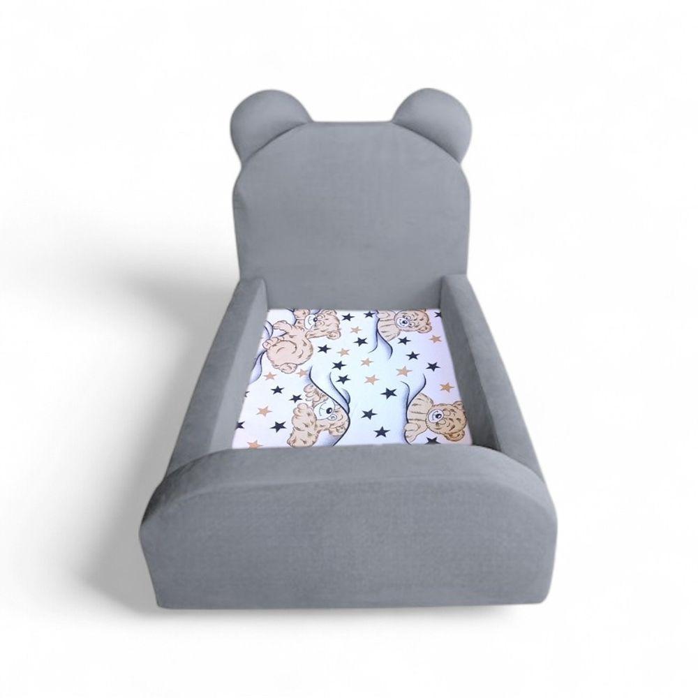 Cama Infantil Segura E Confortável Soft Com Colchão Cinza - 5