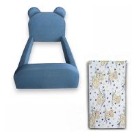 Cama Montessoriana Juvenil Menino Confortável Soft Com Colchão Azul - 3