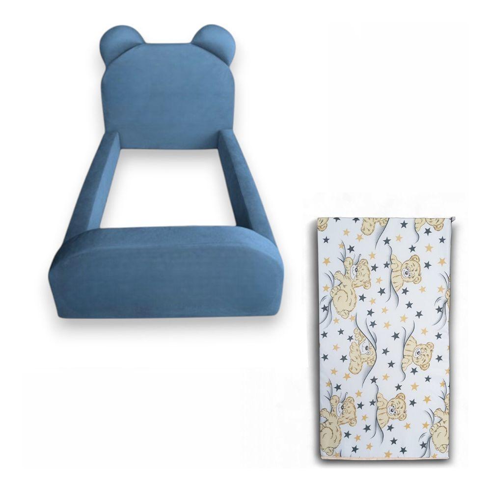 Cama Infantil Segura E Confortável Soft Com Colchão Azul - 3