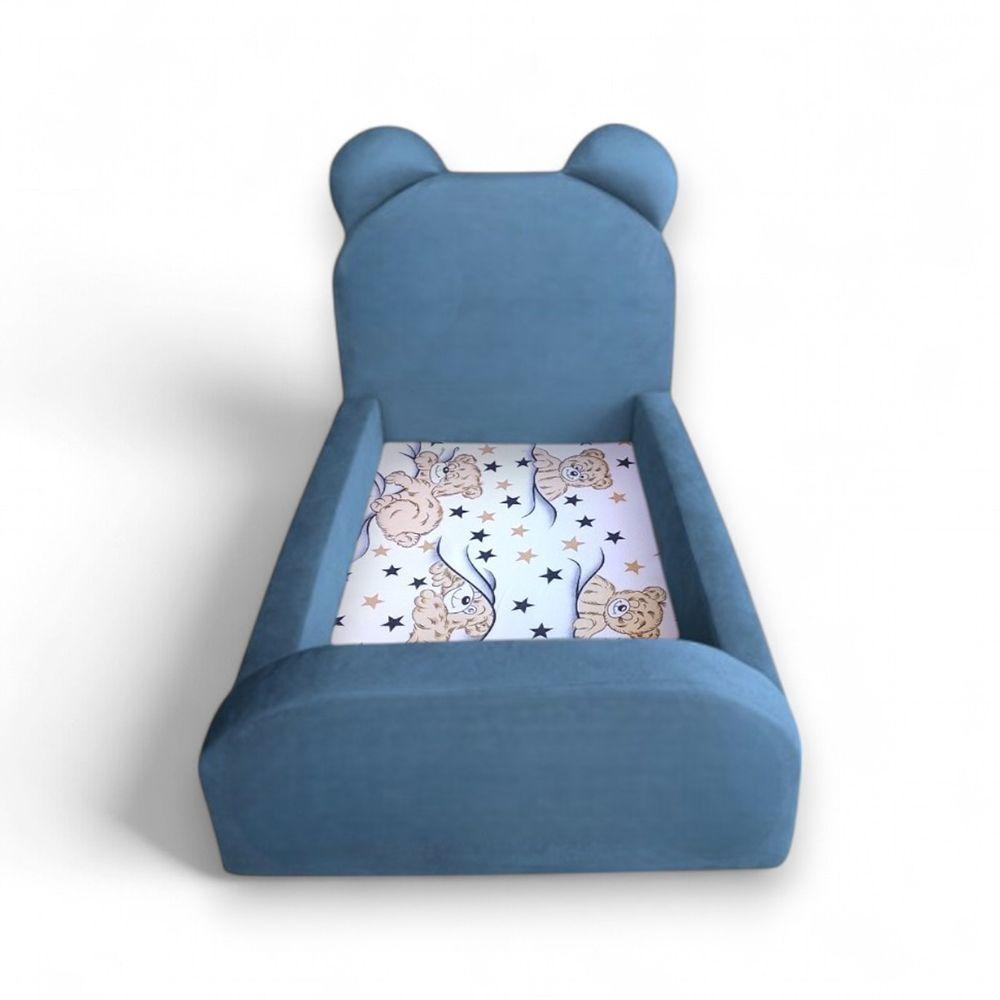 Cama Infantil Segura E Confortável Soft Com Colchão Azul - 5