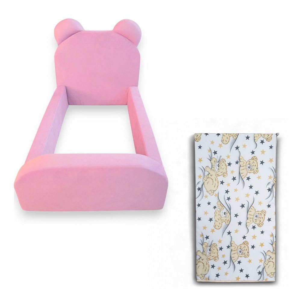 Cama Infantil Segura E Confortável Soft Com Colchão Rosa - 3