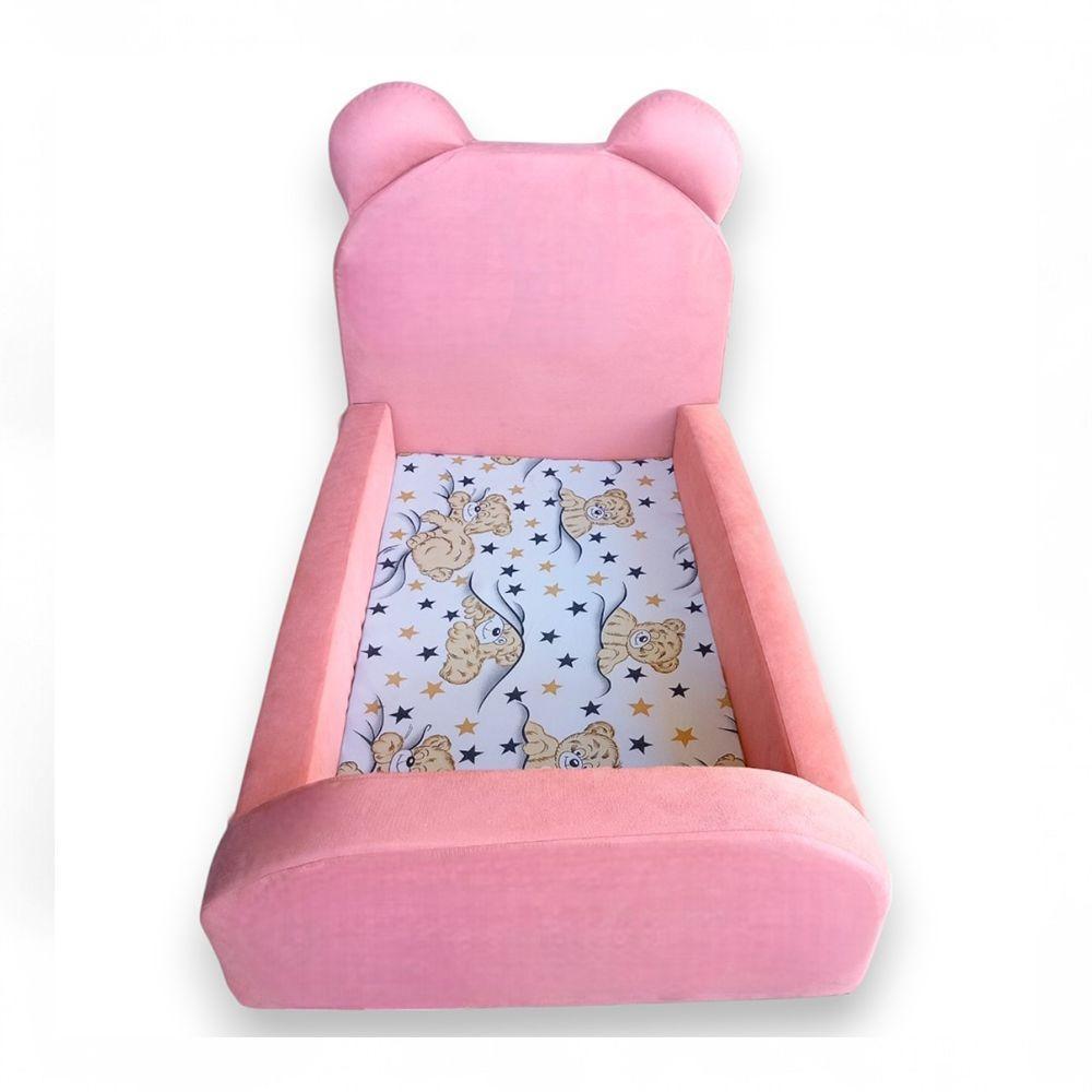 Cama Infantil Segura E Confortável Soft Com Colchão Rosa - 5