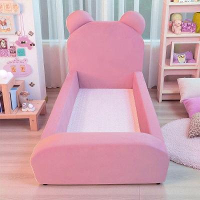 Cama Infantil Segura E Confortável Soft Com Colchão Rosa