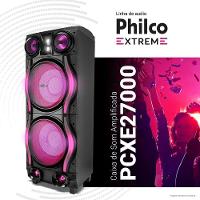 Caixa De Som Amplificada Philco Woofer Duplo 12 PCXE27000 Bivolt