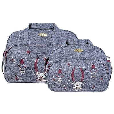 Kit Bolsas Maternidade Baby Essence Cinza E Vinho