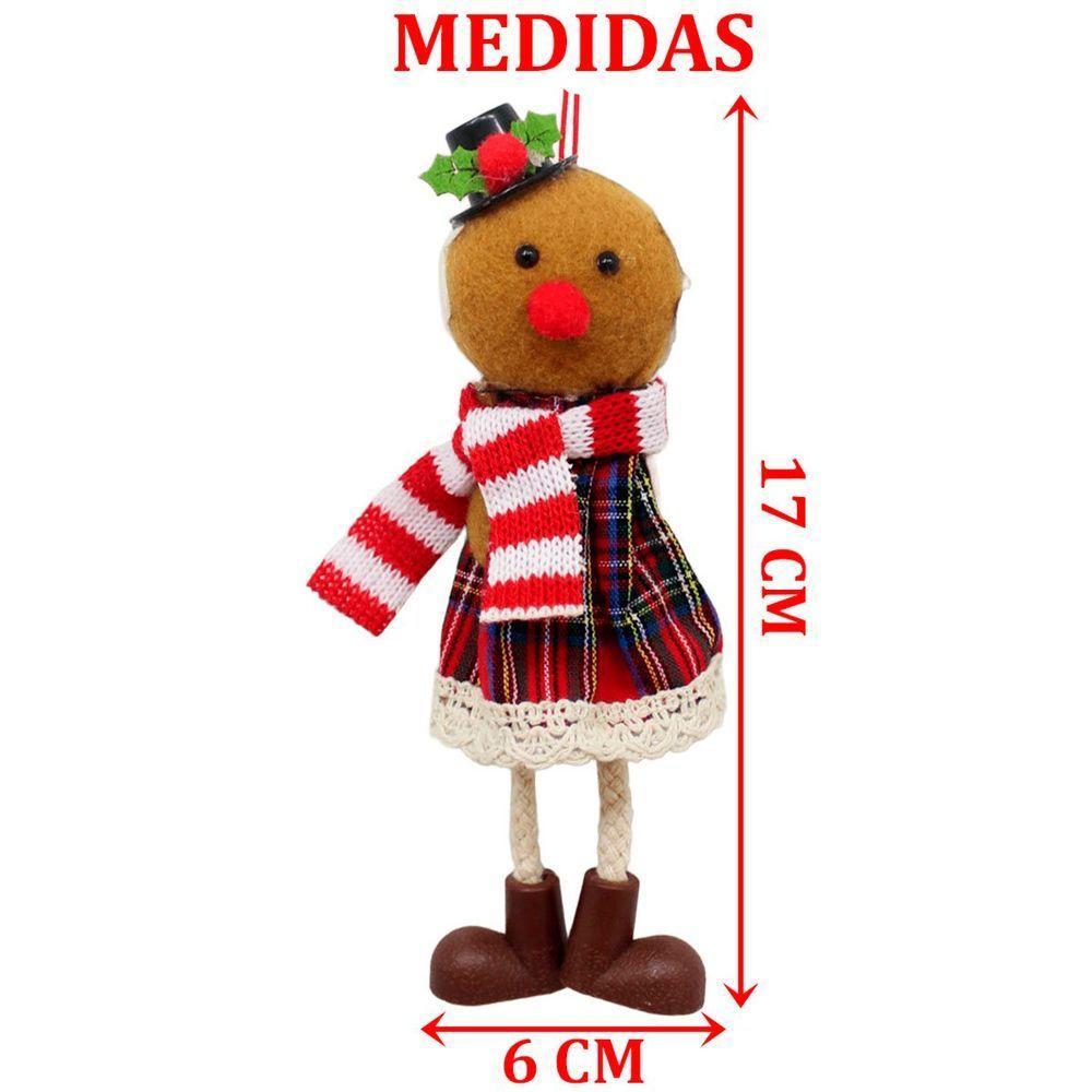 Kit 15 Pendentes Biscoito Xadrez árvore Natal Decoração 17cm - 2