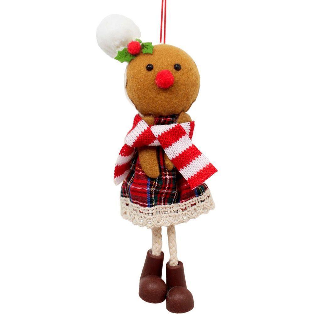 Kit 15 Pendentes Biscoito Xadrez árvore Natal Decoração 17cm - 3