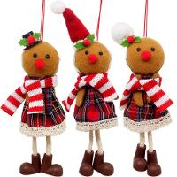 Kit 15 Pendentes Biscoito Xadrez árvore Natal Decoração 17cm - 1