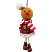 Kit 15 Pendentes Biscoito Xadrez árvore Natal Decoração 17cm - 3