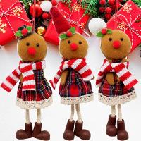 Kit 15 Pendentes Biscoito Xadrez árvore Natal Decoração 17cm - 6