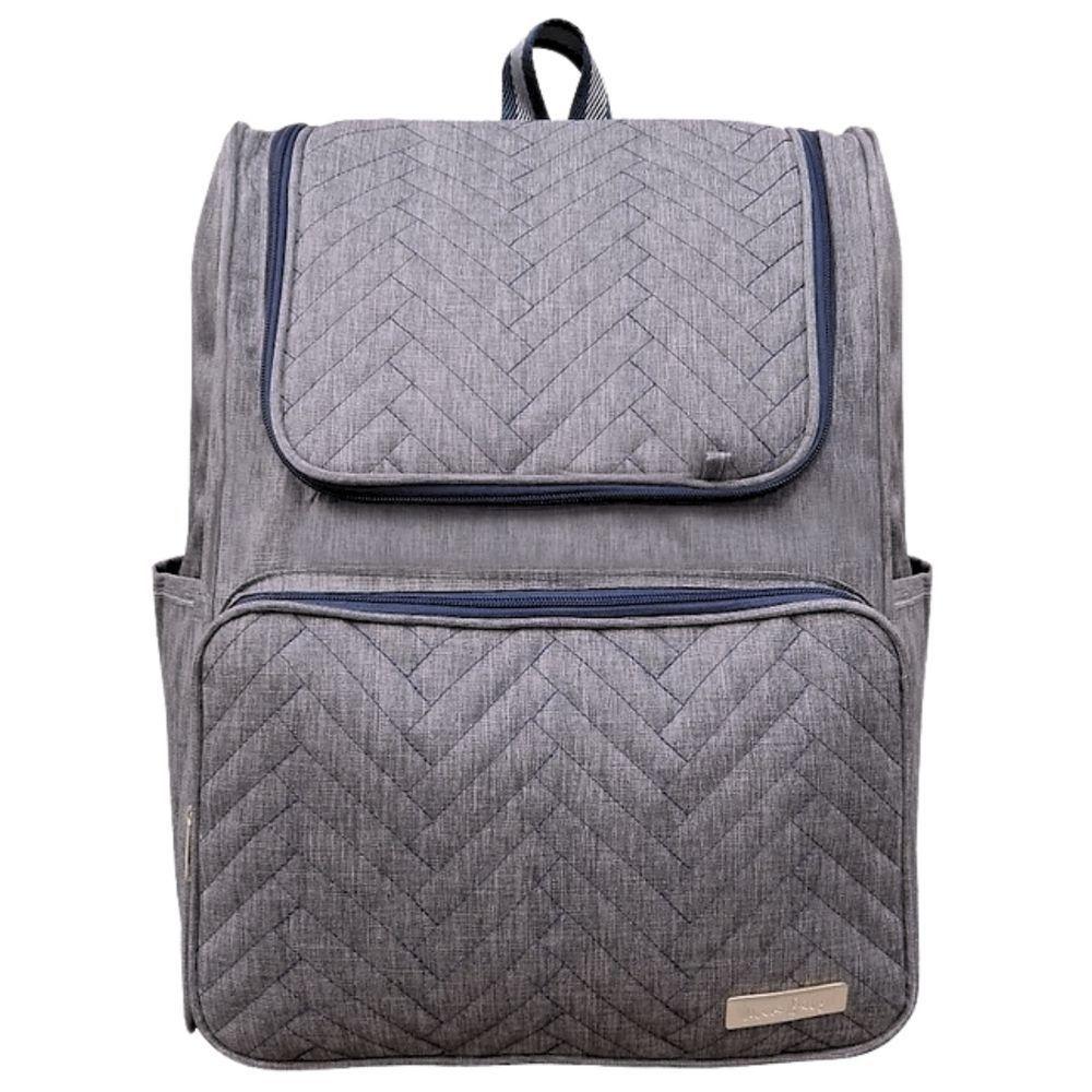 Mochila Maternidade Deluxe Baby Cinza E Marinho - 1