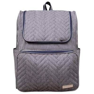 Mochila Maternidade Deluxe Baby Cinza E Marinho