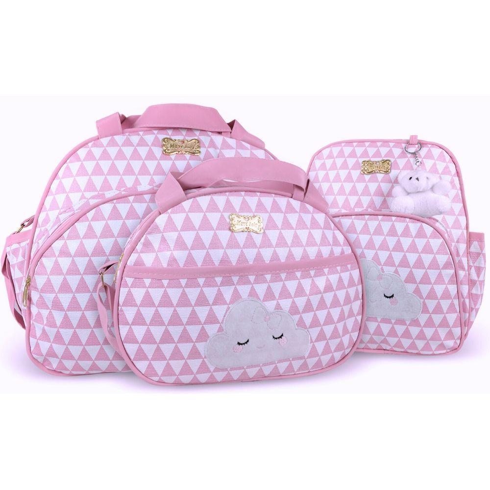 Kit Bolsas E Mochila Maternidade Prisma Baby Rosa - 1