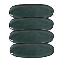 Conjunto Com 04 Travessas Oval Rasa Grande 36x13 Cm Orgânico Oceano Porto Brasil - 1