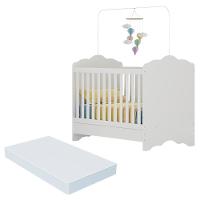 Berço Americano 3 Em 1 Com Colchão Incluso Nuvem Multimóveis Mp4385 Branco - 1