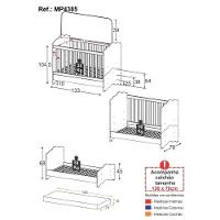 Berço Americano 3 Em 1 Com Colchão Incluso Nuvem Multimóveis Mp4385 Branco