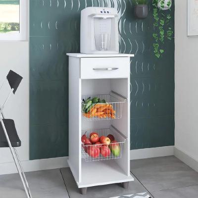 Armário Balcão Com Fruteira Régia Fiorello Branco