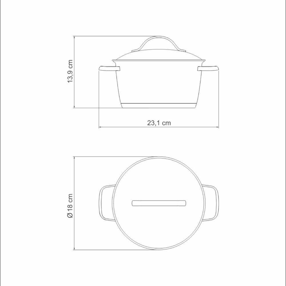 Jogo De Panelas Tramontina Allegra Em Aço Inox Com Fundo Triplo 3 Peças - 3