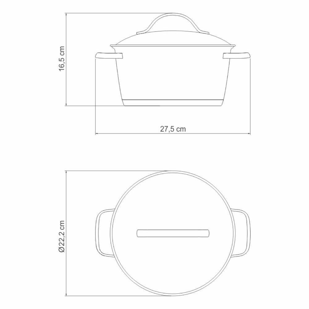 Jogo De Panelas Tramontina Allegra Em Aço Inox Com Fundo Triplo 3 Peças - 4