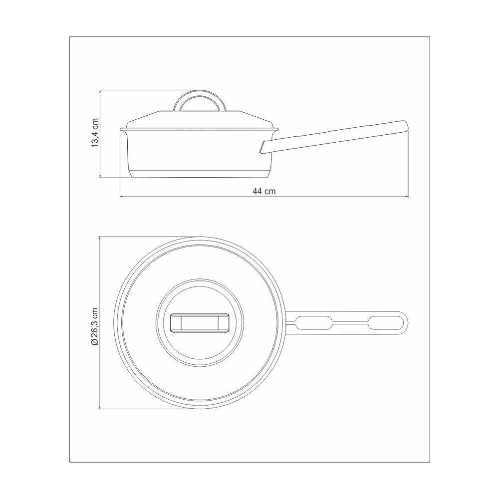 Frigideira Tramontina Solar Em Aço Inox Fundo Triplo Com Tampa E Cabo 24 Cm 3,3 L - 3