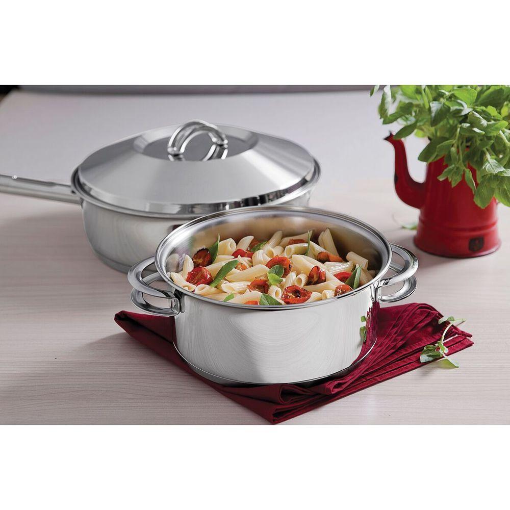 Frigideira Tramontina Solar Em Aço Inox Fundo Triplo Com Tampa E Cabo 24 Cm 3,3 L - 5