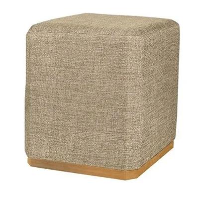 Puff Quadrado Roma Pequeno Decorativo Bege