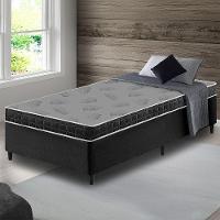 Colchão Solteiro Espuma D20 Querubin 88x188x12 Dupla Face Preto