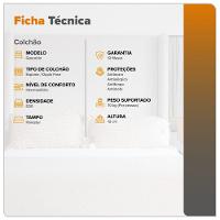 Colchão Solteiro Espuma D20 Querubin 88x188x12 Dupla Face Preto - 6