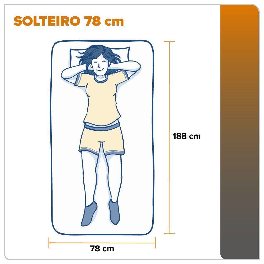 Colchão Solteiro Espuma D20 Querubin 78x188x12 Dupla Face Preto - 8