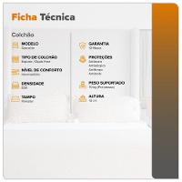 Colchão Solteiro Espuma D20 Querubin 78x188x12 Dupla Face Preto