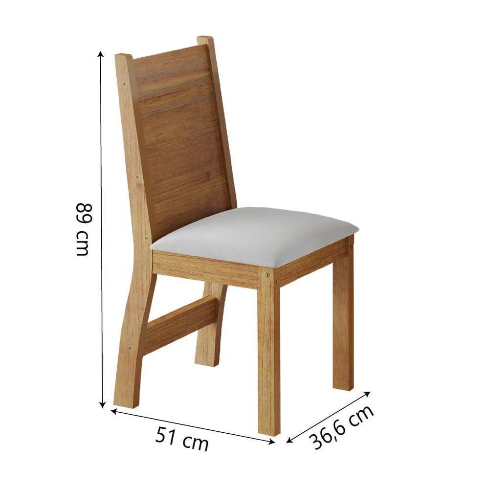 Conjunto De Mesa Sala De Jantar Fin Redonda 0,90m 4 Cadeira Veludo Viero Madeirado - 4